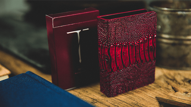 (image for) Ostrich Grain Leather Clip (Red) by TCC