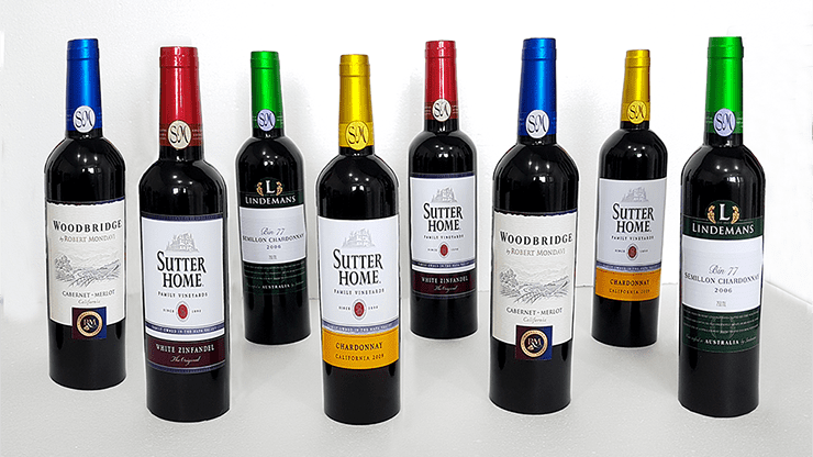 (image for) Multiplying Wine Bottles (8/COLOR) by Tora Magic - Trick - Click Image to Close