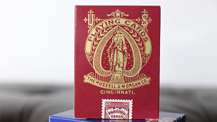 (image for) Limited Late 19th Century Square Faro (Red) Playing Cards - Click Image to Close
