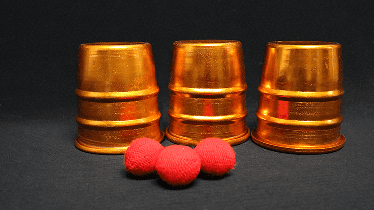 (image for) Cups & Balls (Copper) by Zanders Magical Apparatus - Trick - Click Image to Close