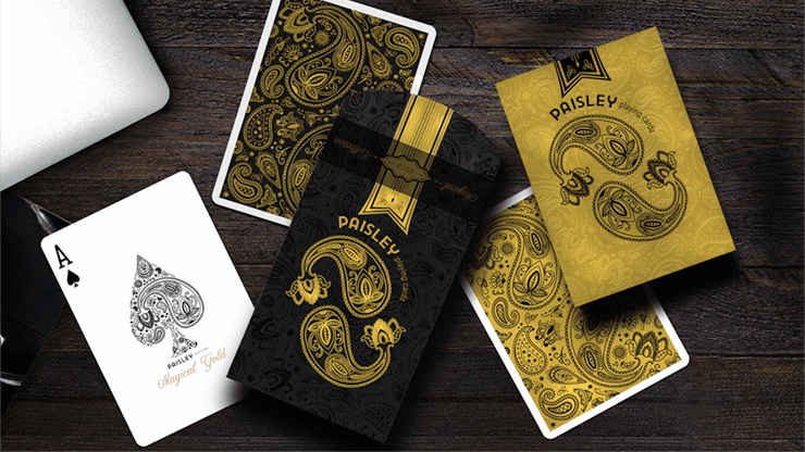 (image for) Paisley Magical Black Playing Cards by Dutch Card House Company - Click Image to Close