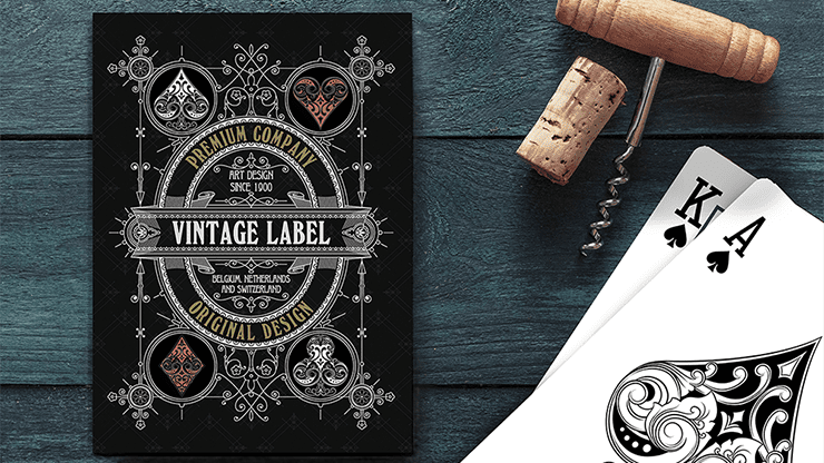 (image for) Vintage Label Playing Cards (Premier Edition Black) by Craig Maidment - Click Image to Close