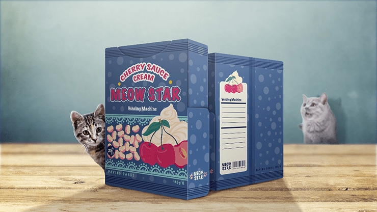 (image for) Meow Star Vending Machine (Cherry) Playing Cards by Bocopo - Click Image to Close