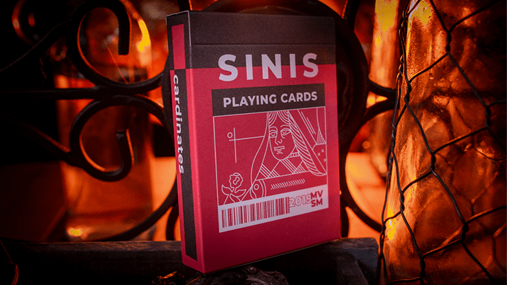 (image for) Sinis (Raspberry and Black) Playing Cards by Marc Ventosa - Click Image to Close