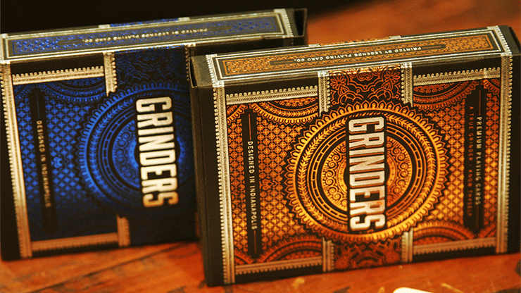 (image for) Blue Grinders Playing Cards by Midnight Cards - Click Image to Close
