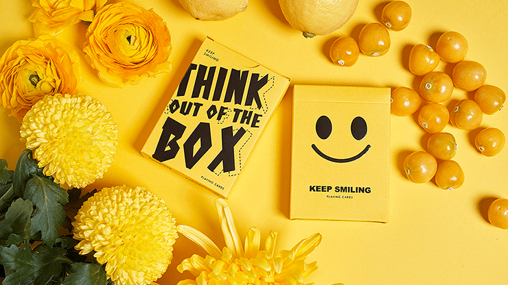 (image for) Keep Smiling Yellow V2 Playing Cards by Bocopo - Click Image to Close