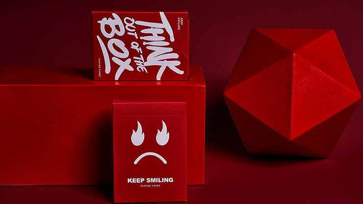 (image for) Keep Smiling Red V2 Playing Cards by Bocopo - Click Image to Close