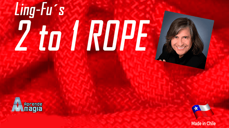 (image for) 2 TO 1 Rope (Red) by Aprendemagia - Trick - Click Image to Close
