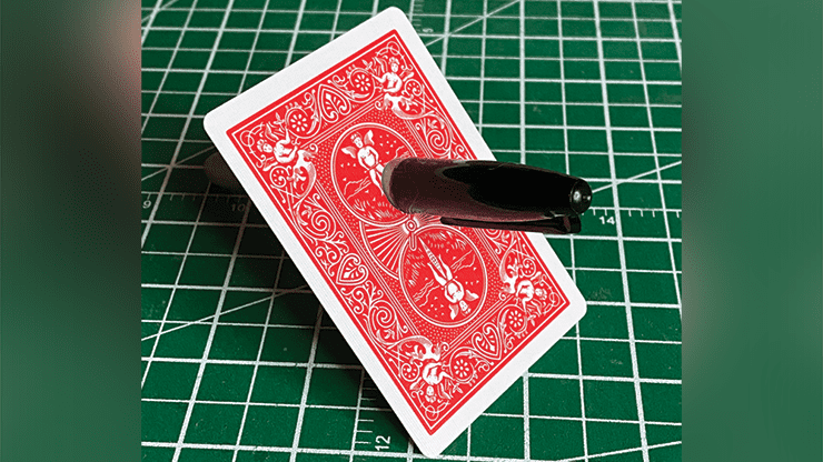 (image for) Sharpie Thru Card (Bicycle Red) by The Hanrahan Gaff Company - Click Image to Close