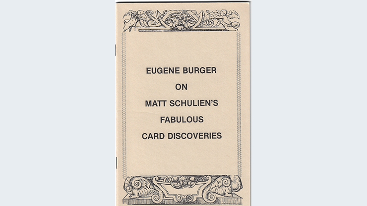 (image for) Eugene Burger on Matt Schulien's Fabulous Card Discoveries - Book - Click Image to Close