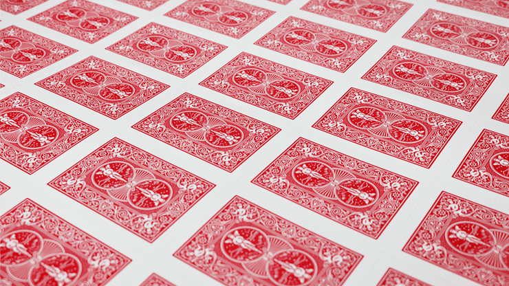 (image for) Bicycle Poker Cards Uncut Sheets (Red) - Click Image to Close
