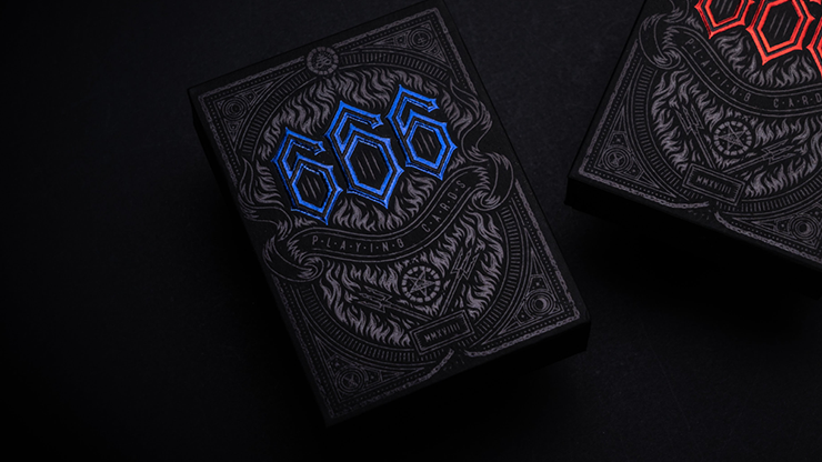(image for) 666 Blue Playing Cards by Riffle Shuffle - Click Image to Close