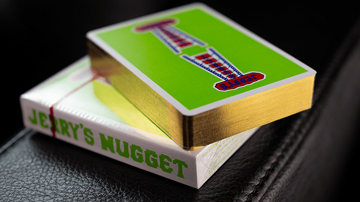 (image for) Gilded Vintage Feel Jerry's Nuggets (Green) Playing Cards - Click Image to Close