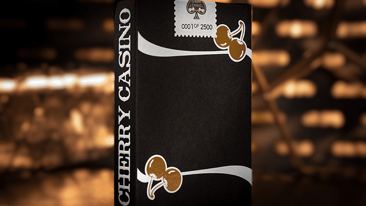 (image for) Limited Edition Cherry Casino (Monte Carlo Black and Gold) Numbered Seals Playing Cards by Pure Imagination Projects - Click Image to Close