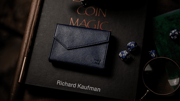 (image for) Luxury Leather Playing Card Carrier (Blue) by TCC - Trick - Click Image to Close