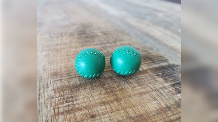 (image for) Chop Cup Balls Green Leather (Set of 2) by Leo Smetsers - Trick - Click Image to Close