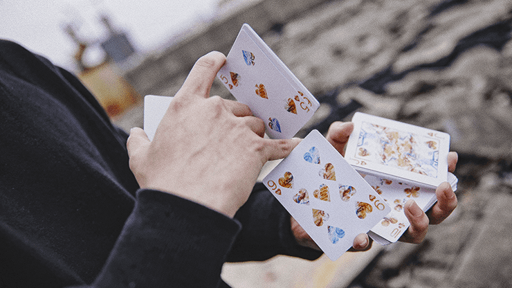 (image for) Fluid Art Orange (Standard Edition) Playing Cards - Click Image to Close