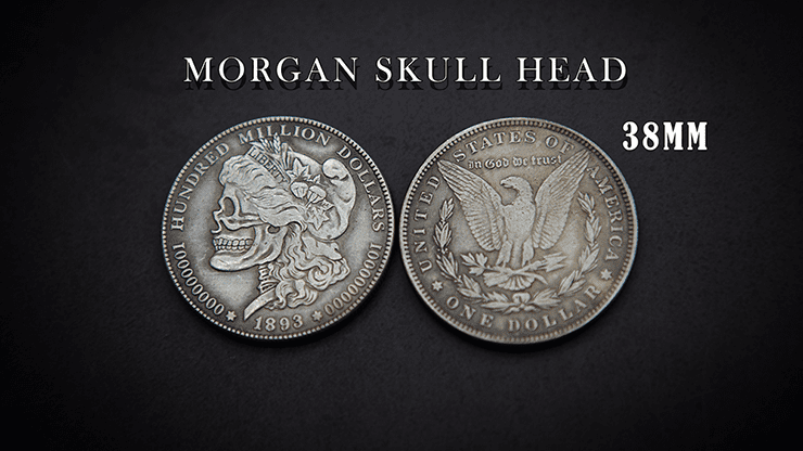 (image for) MORGAN SKULL HEAD COIN by Men Zi Magic - Click Image to Close