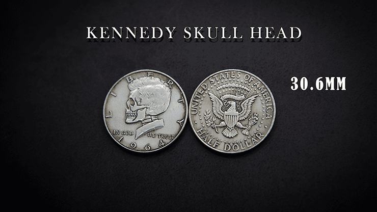 (image for) KENNEDY SKULL HEAD COIN by Men Zi Magic - Click Image to Close