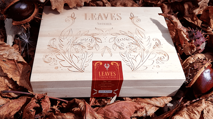 (image for) Leaves Autumn Edition Collector's Box Set Playing Cards by Dutch Card House Company - Click Image to Close