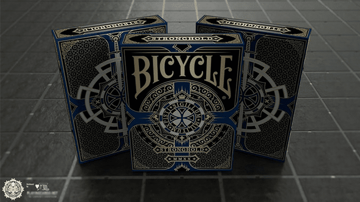 (image for) Bicycle Stronghold Sapphire Playing Cards - Click Image to Close