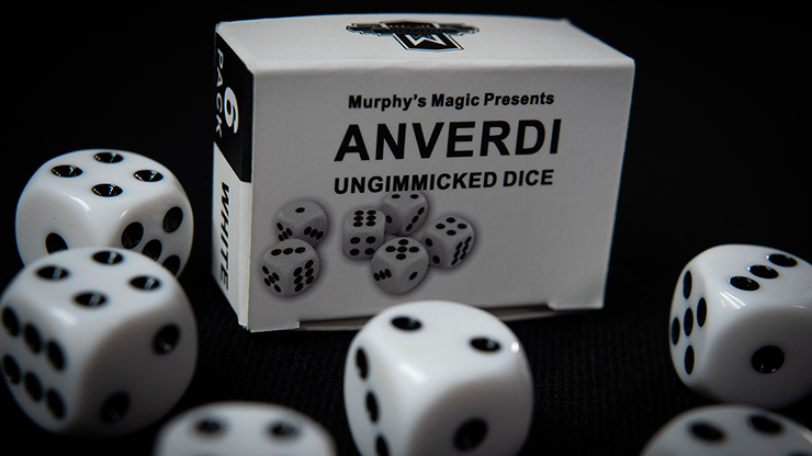 (image for) NON GIMMICKED DICE 6 PACK/WHITE by Tony Anverdi - Trick - Click Image to Close
