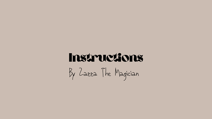 (image for) INSTRUCTIONS by Zazza The Magician video DOWNLOAD