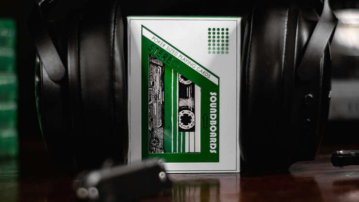 (image for) Soundboards V4 Green Edition Playing Cards by Riffle Shuffle - Click Image to Close