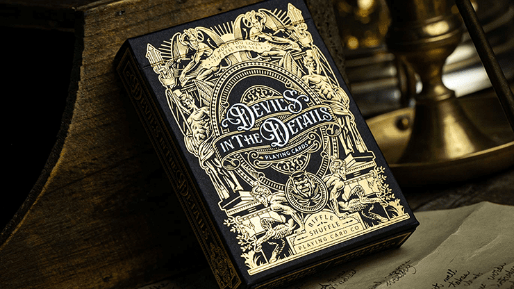 (image for) Devil's in the Details Glamourous Gold Playing Cards by Riffle Shuffle - Click Image to Close