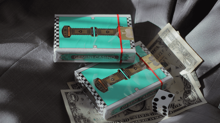 (image for) Gemini Casino Turquoise Playing Cards by Gemini - Click Image to Close