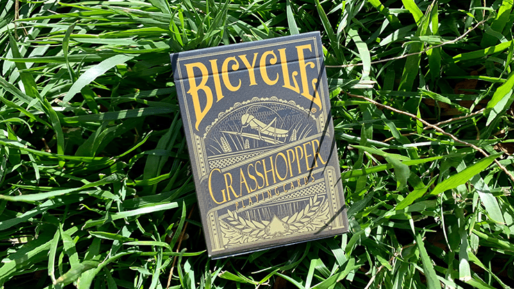(image for) Gilded Grasshopper Dark (Olive) Playing Cards - Click Image to Close