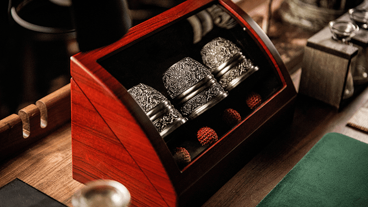 (image for) Artisan Engraved Cups and Balls in Display Box by TCC - Trick - Click Image to Close