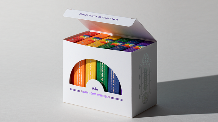 (image for) DKNG Rainbow Wheels (6 Seater Box Set) Playing Cards by Art of Play