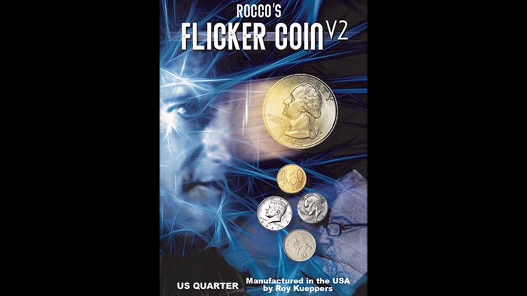 (image for) FLICKER COIN V2 (Quarter) by Rocco - Trick - Click Image to Close
