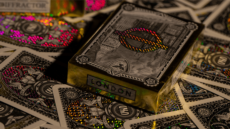 (image for) London Diffractor Gold Playing Cards