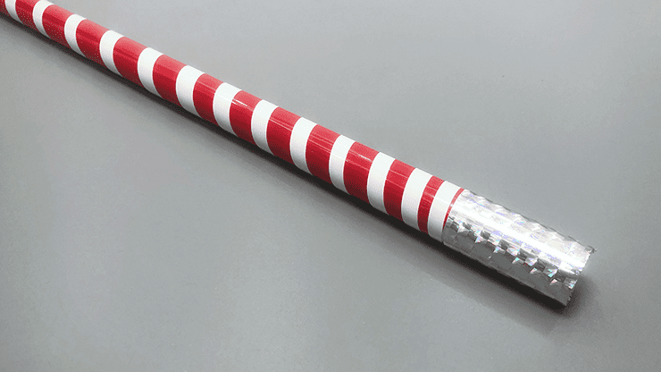 (image for) The Ultra Cane (Appearing / Metal) Red/ White Stripe by Bond Lee - Trick - Click Image to Close