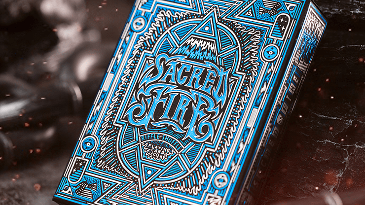 (image for) Sacred Fire (Sapphire Blaze) Playing Cards by Riffle Shuffle - Click Image to Close