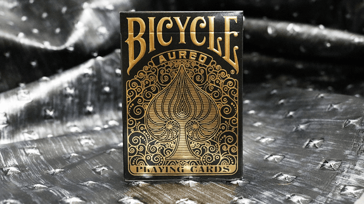 (image for) Bicycle Aureo Black Playing Cards - Click Image to Close