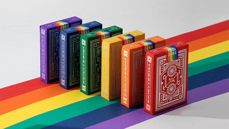 (image for) DKNG Rainbow Wheels (Yellow) Playing Cards by Art of Play - Click Image to Close