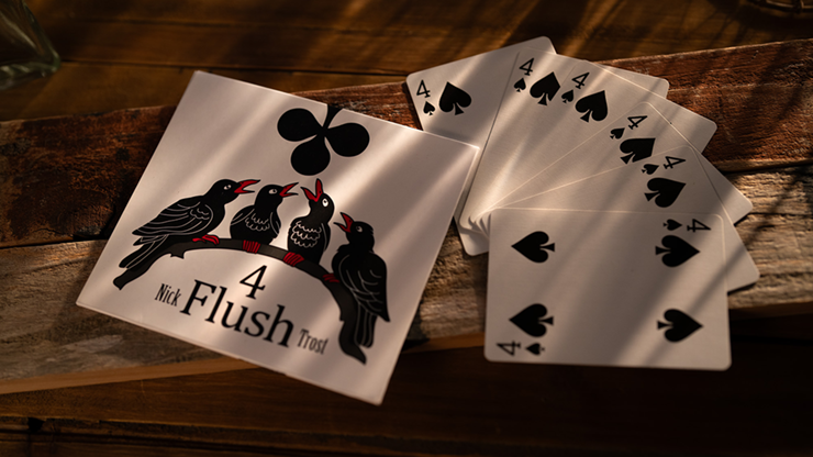 (image for) 4 FLUSH Red Back by Nick Trost and Murphy's Magic - Trick - Click Image to Close