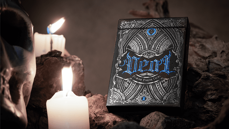 (image for) Deal with the Devil (Cobalt Blue) UV Playing Cards by Darkside Playing Card Co - Click Image to Close