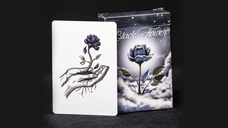 (image for) Black Flower Playing Cards by Jack Nobile - Click Image to Close