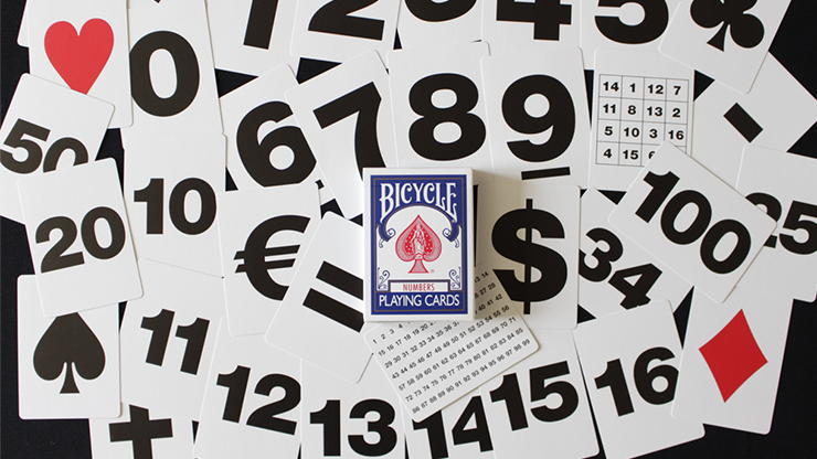 (image for) Bicycle Special NUMBERS Blue Playing Cards (plus 11 Online Effects) - Click Image to Close