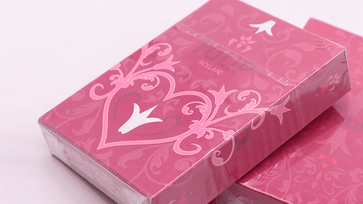 (image for) Pink Tulip Playing Cards Dutch Card House Company - Click Image to Close