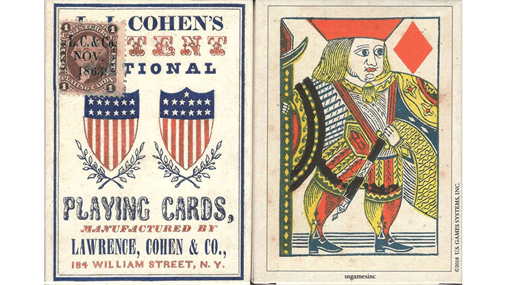 (image for) 1863 Patent National Reproduction Playing Cards - Click Image to Close