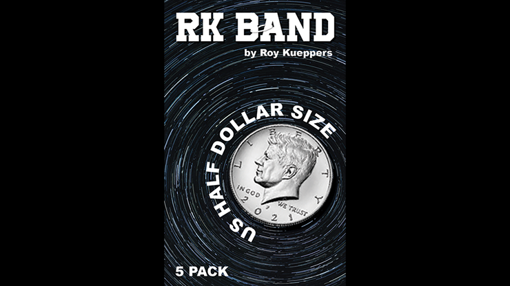(image for) RK Bands Half Dollar Size For Flipper coins (5 per package) - Trick - Click Image to Close
