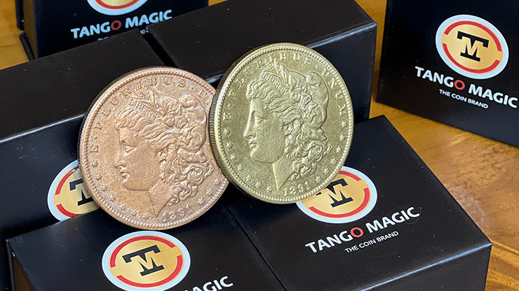 (image for) Replica Golden Morgan Scotch and Soda Magnetic (Gimmicks and Online Instructions GOLD 4) by Tango Magic - Trick - Click Image to Close