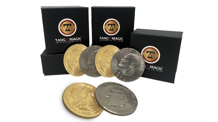 (image for) Replica Golden Morgan Hopping Half (Gimmicks and Online Instructions) by Tango Magic - Trick - Click Image to Close