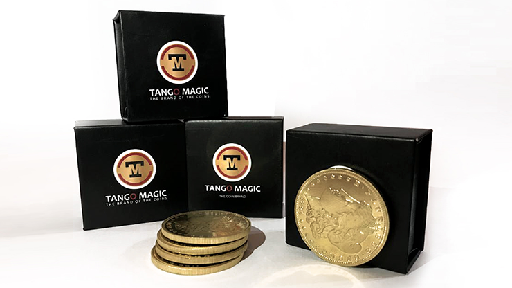 Replica Golden Morgan Expanded Shell (Gimmicks and Online Instructions) by Tango Magic - Trick