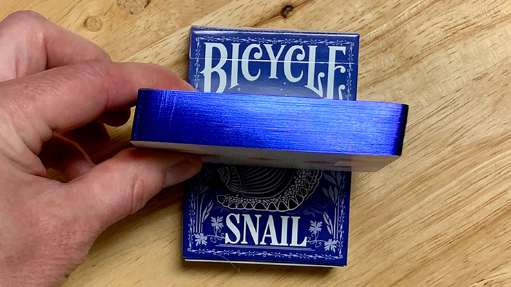 (image for) Gilded Bicycle Snail (Blue) Playing Cards - Click Image to Close